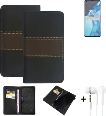 Produktbild von K-S-Trade Handyhülle + Kopfhörer kompatibel mit OnePlus 9 Pro Schutzhülle Walletcase Bookstyle Tasche Schutz Case Hülle Wallet Cover Kunstleder