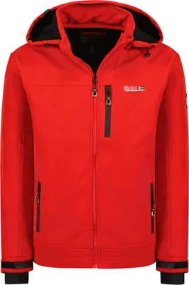 Produktbild von Geographical Norway Herren Softshell Übergangsjacke Model: Rumba, Farbe: Rot/Schwarz, Größe S