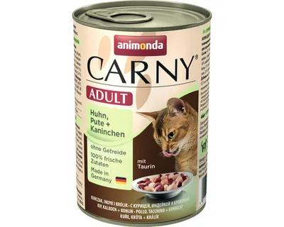 Image de Animonda Carny Adulte Poulet, Dinde et Lapin 400gx6