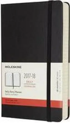 Immagine prodotto di Moleskine, calendario giornaliero, tascabile, 18 mesi, 2017/2018, formato grande, A5, copertina rigida, nero (calendario classico)