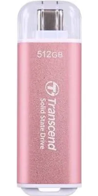 Zdjęcie produktu dla Transcend ESD300, 512 GB, USB Type-C, 3.2 Gen 2 (3.1 Gen 2), 1050 MB/s, 10 Gbit/s, Różowy