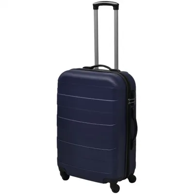 Image de vidaXL Set de 3 valises à coque dure bleu 45,5/55/66 cm