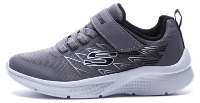 Produktbild von Skechers Jungen Microspec Texlor Trainer, Gray Textile/ Black Textile & Trim, 27