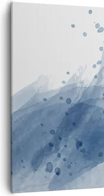 Produktbild von Bild auf Leinwand - Leinwandbild - Einteilig - Blau Weiß Hintergrund - 55x100cm - Wand Bild - Wanddeko - Wandbilder - Leinwanddruck - Bilder - Wanddekoration - Leinwand bilder - PA55x100-5088