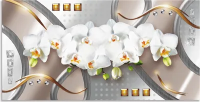 Produktbild von ARTland Wandbild Alu für Innen & Outdoor Orchideen mit Elementen Größe: 100x50 cm