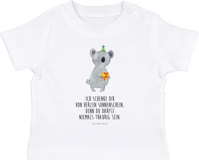 Produktbild von Mr. & Mrs. Panda  T-Shirt Koala Geschenk 6. - 12. Monat - Weiß - Geburtstag, Party, Babyshirt, Kinder, Organic Baby, Jerseyshirt, Oberteil