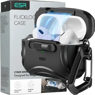 Obrázek produktu pro Ochranné pouzdro pro Apple AirPods Pro 2 / 1, ESR Cyber Flicklock MagSafe, černé