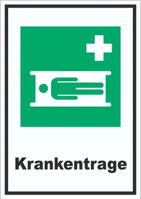 Produktbild von Krankentrage Aufkleber A2 (420x594mm)