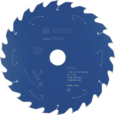 Obrázok produktu pre Bosch 2 608 644 520, Drevo, 21,6 cm, 3 cm, 7000 ot/min, 2 mm, ATB (Alternate Top Bevel)