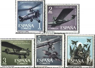 Produktbild von Briefmarken Spanien 1961 Mi 1296-1300 (kompl.Ausg.) postfrisch Luftfahrt