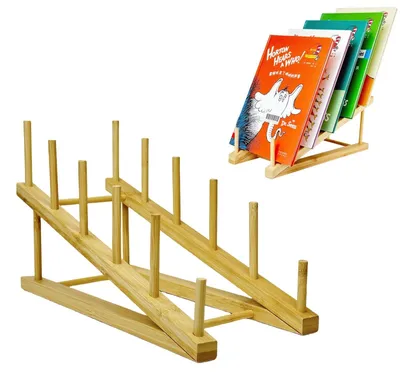 Image de Support de livres multifonctionnel - Étagère en bois à 5 niveaux