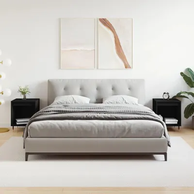 Obrázek produktu pro vidaXL Noční stolky 2 ks černé 40x35x50 cm výrobek ze dřeva
