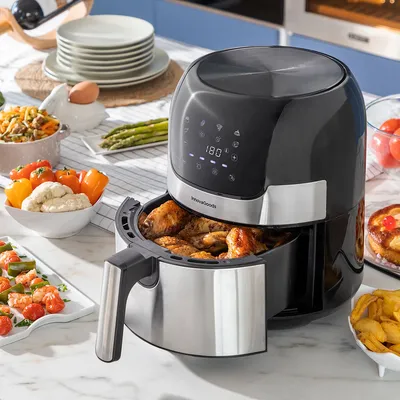 Obrázek produktu pro Bezolejová fritéza InnovaGoods Fryinn 3500 Černá Nerezová ocel 1400 W 3,5 l