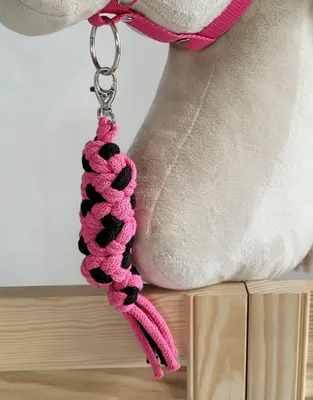 Obrázok produktu pre Viazanie na šnúrke Hobby Horse - čierna a tmavoružová