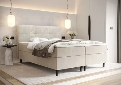 Obrázok produktu pre Boxspringová posteľ s úložným priestorom DORINA COMFORT - 180x200, béžová