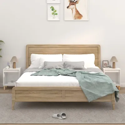 Obrázek produktu pro vidaXL Noční stolky 2 ks. Bílý vysoký lesk 40x35x50 cm