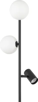 Produktbild von Stehleuchte Metall Glas GU10 152 cm Schwarz Weiß Modern