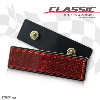 Obrázok produktu pre Reflektor Classic rechteckig rot mit Rand