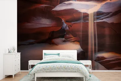Produktbild von MuchoWow® Fototapete für Wohnzimmer oder Schlafzimmer Wandtapete Vinyl Motivtapete Landschaft - Höhle - Sand - Natur - 600x400 cm - Vinyltapeten