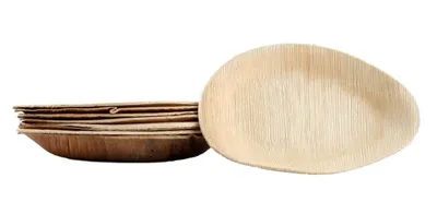 Obrázok produktu pre 10x oválny tanier s palmovými listami veľkosti 21 cm