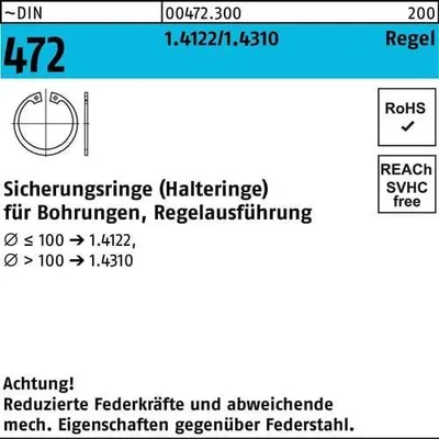 Produktbild von Reyher  Sicherungsringe DIN 472 1.4310 120 x 4 (1 Stück)