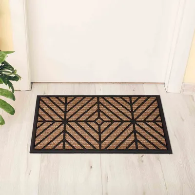 Produktbild von Astra Fußmatte für den Außenbereich BORDER GRAPHIC Braun 45 x 75 cm
