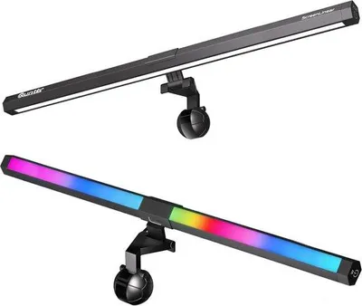 Produktbild von Adjustierbare RGB LED Arbeitsleuchte für Monitor - 15 Farben, USB, Augenschutz