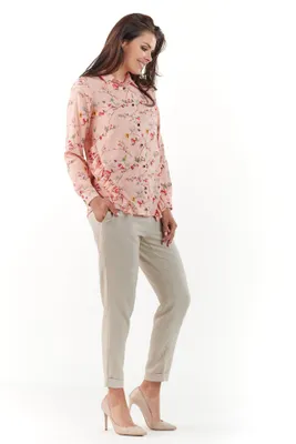Productafbeelding van Infinite You dameshemd met lange mouwen, model Gwenenes M171, roze, maat XL