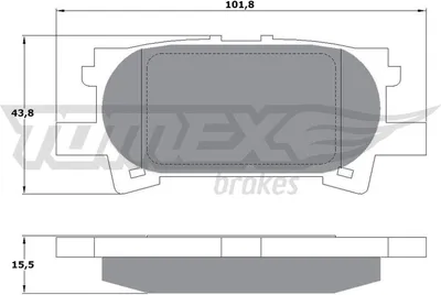 Produktbild von TOMEX brakes Bremsbeläge Satz Hinten Bremsklötze für LEXUS RX (MHU3, GSU3, MCU3) TX 17-64