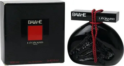 Schwarzer Balahe-Flakon mit rotem Band und glänzender Struktur, daneben edle schwarze Box mit rotem Quadrat und goldener Aufschrift.