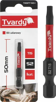 Produktbild von Schlagbit 50 mm T15 TORX S2 Stahlspitze für TVARDY-Schraubendreher