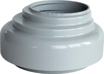 Produktbild von INEFA Verbindungsstück Fallrohr zu Abfluss, PVC DN75 / 75mm Grau Zubehör Fallrohr Kunststoff, einfache Steckmontage,  Germany