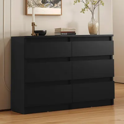 Produktbild von Schubladenschränke, 6 Schubladen mit Laufschienen, Kommode fürs Schlafzimmer 100x30x70 cm