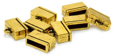 Produktbild von Vintageparts Endkappen antik goldfarben für 10 mm Bänder, 8 Stück