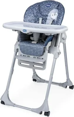 Produktbild von Chicco Polly Easy Traditioneller Hochstuhl Gepolsterter Sitz Schwarz, Grau, Weiß