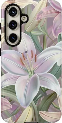 Produktbild von Zarte Osterlilien im Pastell-Look – Hülle Kompatibel mit Samsung Galaxy S24