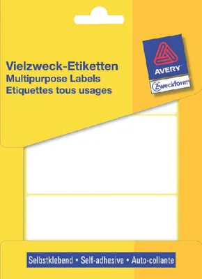 Obrázok produktu pre Avery 3331, Biela, Zaoblený obdĺžnik, 98 x 51 mm, Univerzálne, Papája, 3 kusov