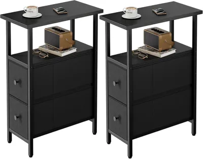 Immagine prodotto di Tavolino di servizio, dimensioni 40x20x60 cm, aspetto legno, ideale per la camera da letto