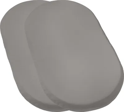 Produktbild von Erwin Müller Baby-Spannbettlaken Murnau" 2er-Pack grau 40x70 cm oval"