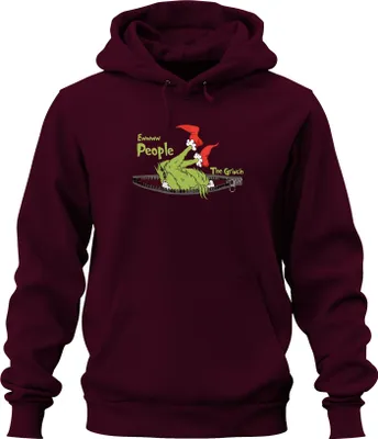 Produktbild von The Grinch Ewwww People Weihnachten lustig Geschenk Introvertiert Uni Hoodie Kapuzenpullover, Burgundy, M