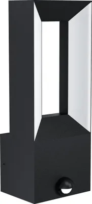 Produktbild von RIFORANO Wand-/Deckenleuchte Lampe Beleuchtung - L11 x H29 x AL9,5 cm - schwarz - 2X5W inkl. - IP44