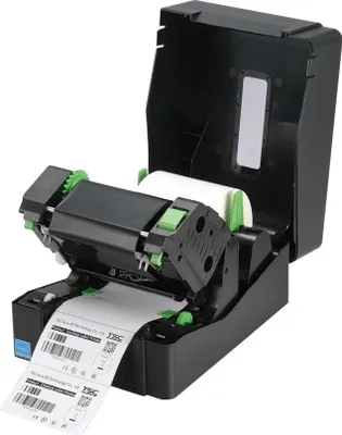 Produktbild von TSC TE310, Direkt Wärme/Wärmeübertragung, 300 x 300 DPI, 127 mm/sek, Kabelgebunden, Schwarz