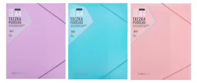 Zdjęcie produktu dla Teczka pudełko z gumką ASTRA PP pastel mix