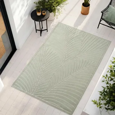 Obrázok produktu pre Carpetsale24 Vonkajší koberec, moderný dizajn v štýle boho, 3D efekt, odolný voči UV žiareniu, ideálny na terasu, do obývacej izby a kuchyne, rozmery 140 x 200 cm