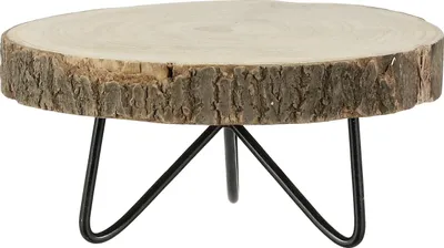 Productafbeelding van Mica Decorations Pia Boomstam Bijzettafel - H14 x Ø29 cm - Lichtbruin