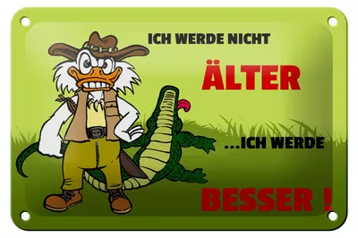 Produktbild von Blechschild Spruch 18x12cm Werde nicht älter werde besser