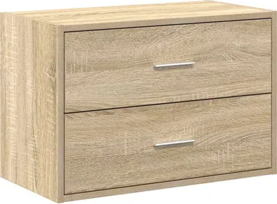 Image de Armoire avec 2 tiroirs chêne sonoma 60x31x40 cm bois ingénierie