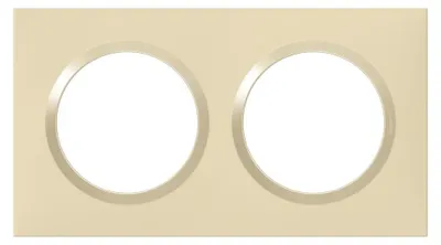 Image de Plaque double Dooxie, LEGRAND, dune