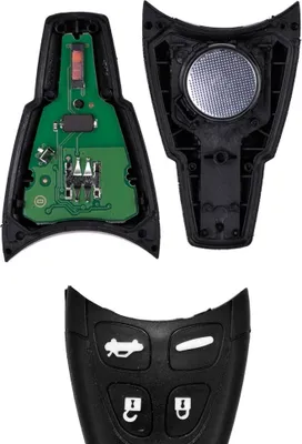 Produktbild von Auto Schlüssel Smartkey Funk Fernbedienung 1x Funk Gehäuse 4 Tasten + 1x 433 MHz Sender Sendeeinheit kompatibel mit SAAB 9-3 ohne Rohling