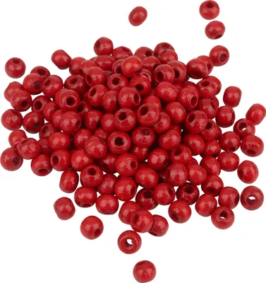Produktbild von Holzperlen, Ø 4 mm, ca. 165 Stück Rot